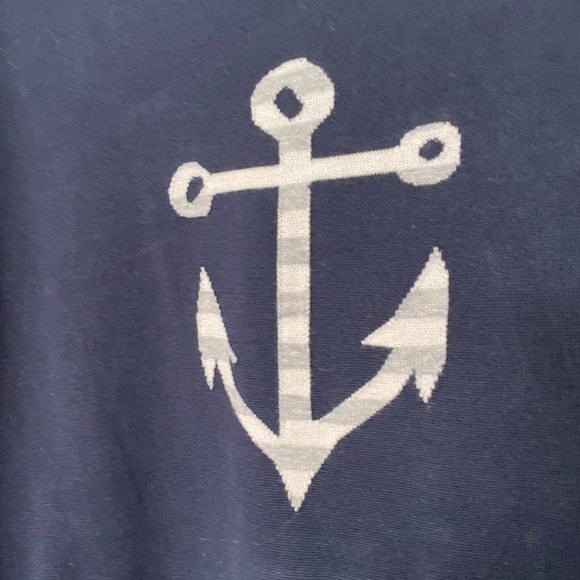 Tommy Hilfiger long sleeve crew neck nautical anchor sweater size Xlarge- navy - Picture 4 of 8